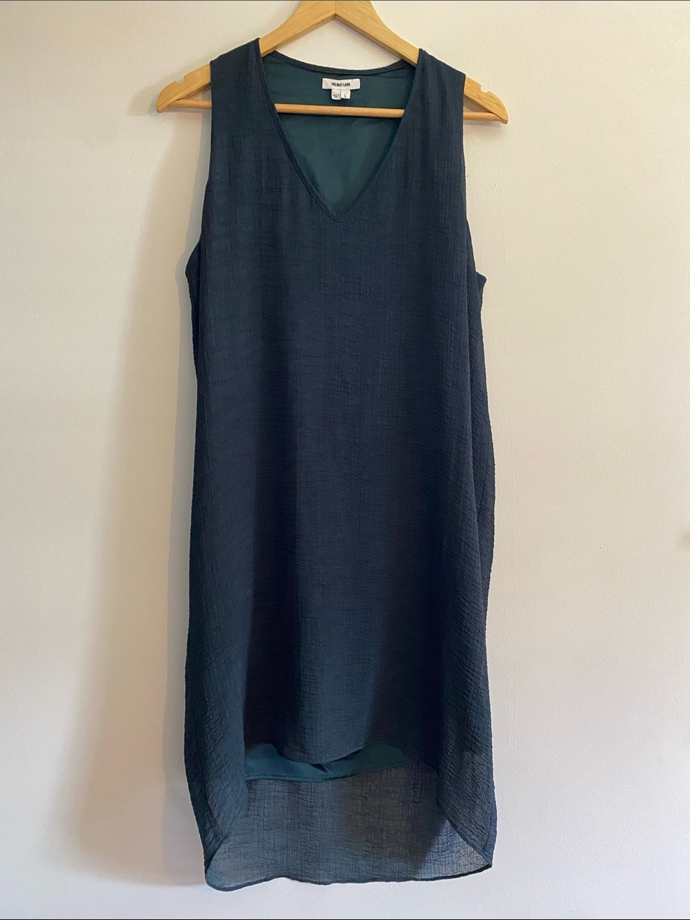 Helmut Lang Dark Navy Sheer Shift Dress